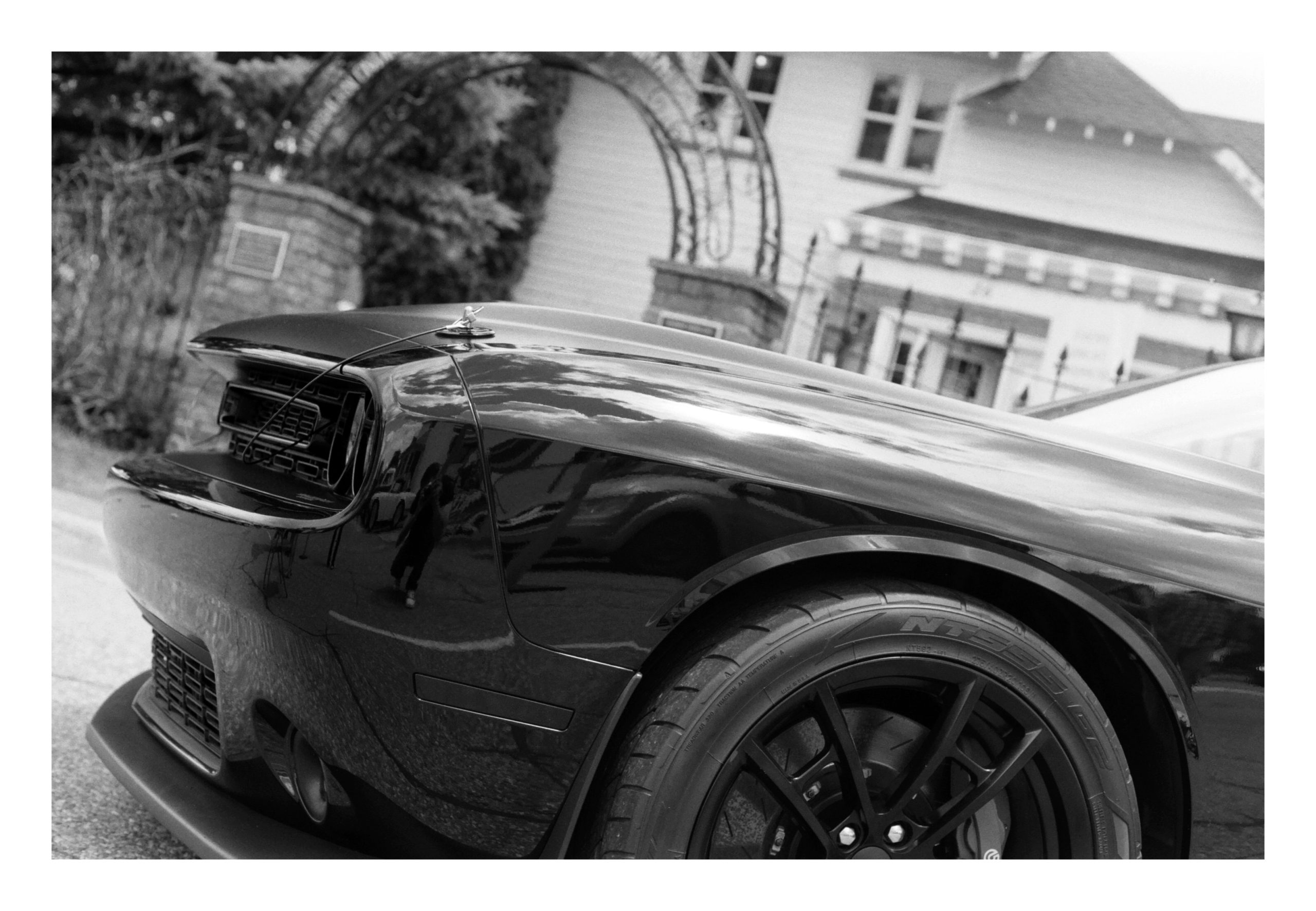 Black car hood