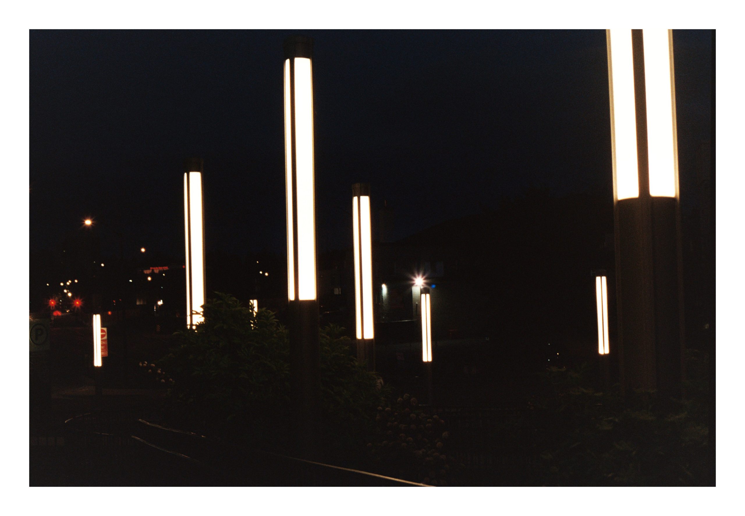 Street lamps at night
