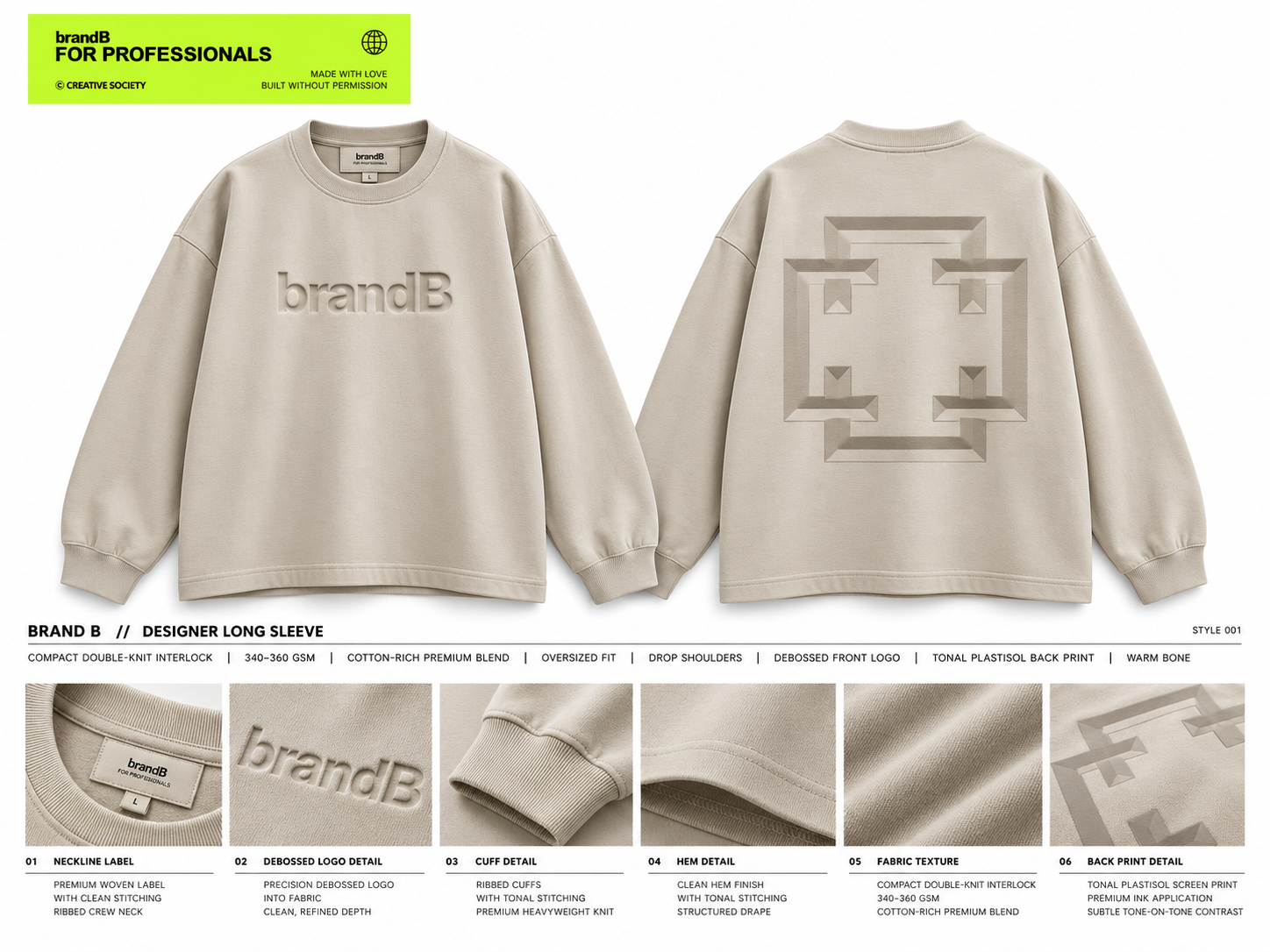 Cream crewneck design study