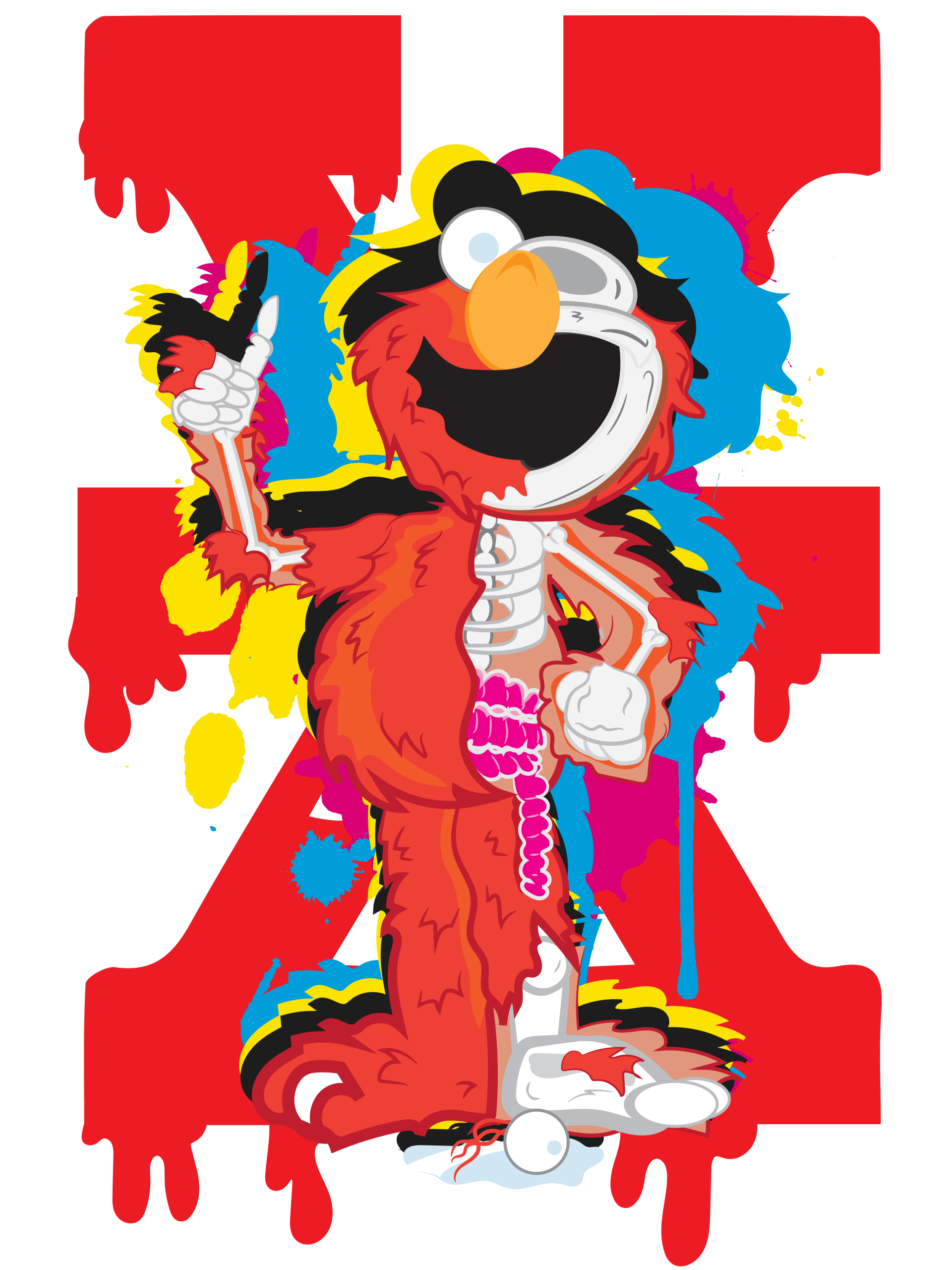 Corrupted cartoon artwork